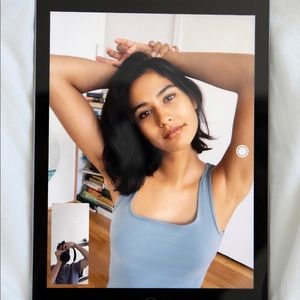 Abercrombie & Fitch Blue Seamless Square Neck Tank